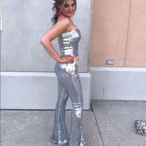 2 Piece silverbelle bottom Sequin set